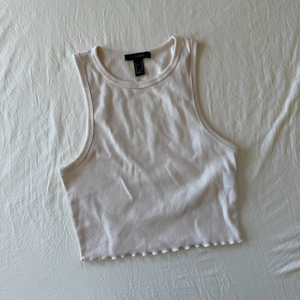 Ivory Ruffle Tank - Picture 5 of 5
